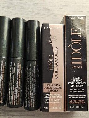 5 mascara lot Idôle Lash Curl Goddess in Black Lancome and Clinque